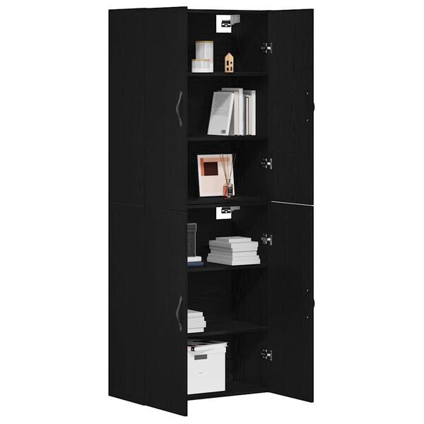 vidaXL Armoire Murale Montage mural 2 pcs Ch&ecirc;ne noir 69,5 x 34 x 90 cm