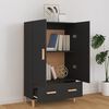 vidaXL Buffet haut noir 70x31x115 cm bois d'ing&eacute;nierie