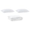 vidaXL Couette avec oreiller 3 pcs Blanc Microfibre