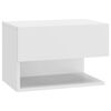 vidaXL Table de chevet murale Blanc