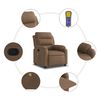 vidaXL Fauteuil de massage inclinable Marron Tissu
