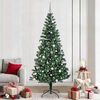 vidaXL Sapin de No&euml;l artificiel pr&eacute;-&eacute;clair&eacute; Vert 240 cm PVC et m&eacute;tal