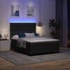 vidaXL Lit &agrave; ressort LED avec matelas Noir 160 x 200 cm tissu