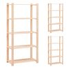 vidaXL &Eacute;tag&egrave;res de rangement &agrave; 5 niveaux 3 pcs 80x38x170 cm Pin 250 kg