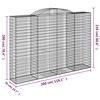vidaXL Paniers à gabions arqués 2 pcs 300x50x200/220 cm fer galvanisé