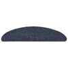 vidaXL Tapis d'escalier autocollants 10 pi&egrave;ces 56 x 17 x 3 cm Bleu Demi-rond