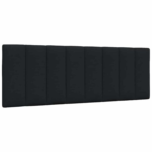vidaXL Coussin de t&ecirc;te de lit Hanko noir 140 cm tissu