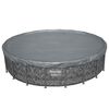 Bestway Couverture de piscine &Oslash;4,27 m Rond Polyester Gris