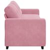 vidaXL | Sofa 3 places | avec coussin Rose Velours