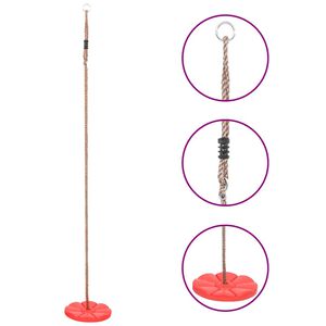 vidaXL Balan&ccedil;oire &agrave; plaque 200 cm Rouge
