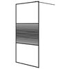 vidaXL Paroi de douche Noir 100x195 cm Verre ESG transparent