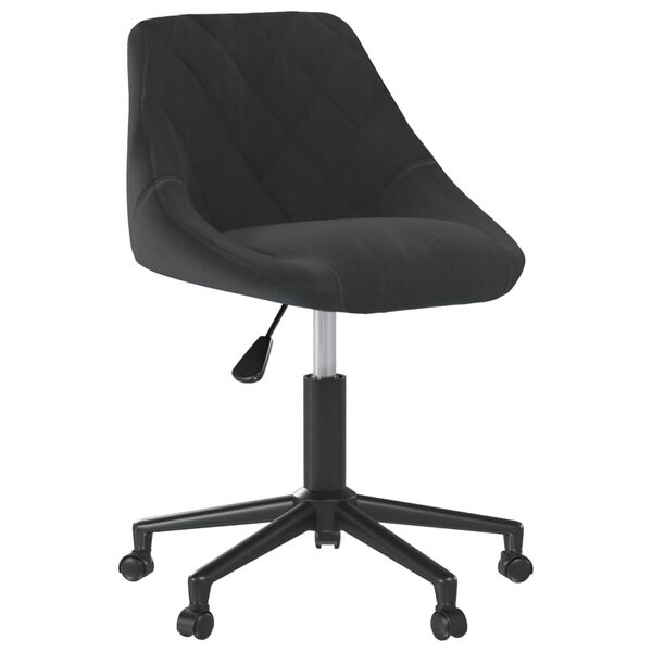vidaXL Chaises pivotantes &agrave; manger lot de 2 noir velours