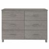 vidaXL Buffet HAMAR Gris clair 113x40x80 cm Bois massif de pin