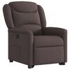 vidaXL Fauteuil inclinable marron fonc&eacute; tissu
