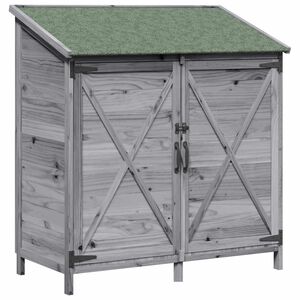 vidaXL Abri de jardin Gris 106 x 56 x 113,5 cm Bois de Sapin Massif