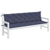 vidaXL Coussins de banc de jardin lot de 2 bleu marine 200x50x7 cm