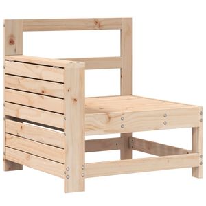 vidaXL Canap&eacute; de jardin accoudoir avec table d'appoint bois massif pin