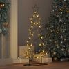 vidaXL Arbre de Noël en métal avec support Noir 90 cm Acier