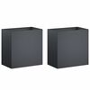 vidaXL Cache-pot de jardin 2 pc Anthracite 50 x 30 x 40 cm