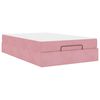 vidaXL Cadre de lit avec matelas 2 pcs Rose Velours