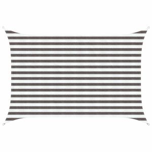 vidaXL Voile d'ombre Gris clair et blanc 2 x 3,5 m HDPE