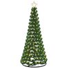 vidaXL Sapin de No&euml;l brillant avec LED et socle EKENAS 180 cm 220 LED