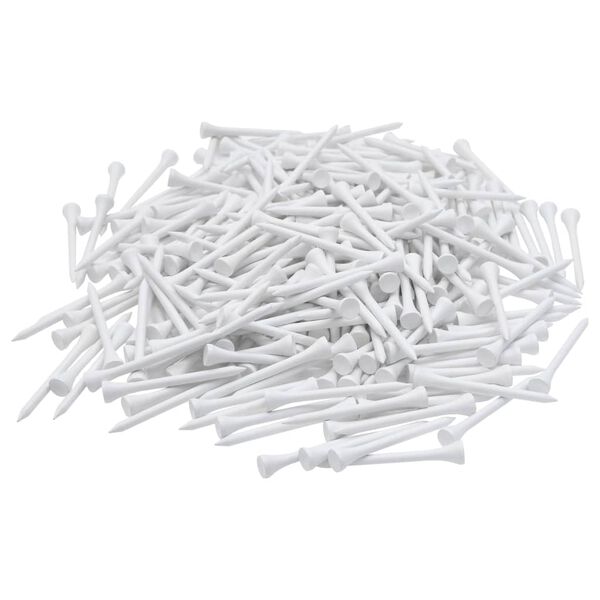 vidaXL Tee de golf 1000 pcs blanc 83 mm bambou