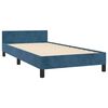 vidaXL Cadre de lit sans matelas bleu fonc&eacute; 90x200 cm velours