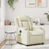 vidaXL Fauteuil de massage inclinable cr&egrave;me similicuir