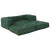 vidaXL Canap&eacute; modulaire 2 pcs Vert 140 x 70 x 56 cm tissu