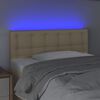 vidaXL T&ecirc;te de lit &agrave; LED Cr&egrave;me 100x5x78/88 cm Tissu