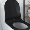 vidaXL Si&egrave;ge de toilette R&eacute;glable Noir 48,5 x 36 x 5 cm Polypropyl&egrave;ne
