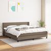 vidaXL Sommier &agrave; lattes de lit avec matelas Taupe 160x200 cm Tissu
