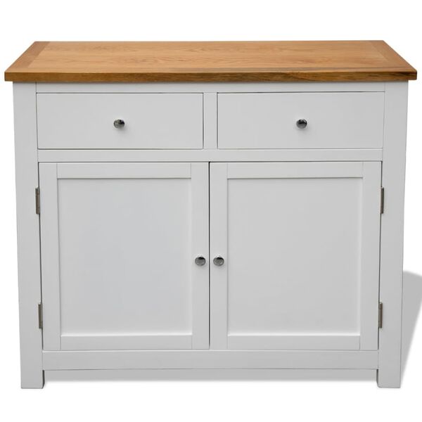 vidaXL Buffet 90x33,5x83 cm Bois de chêne massif