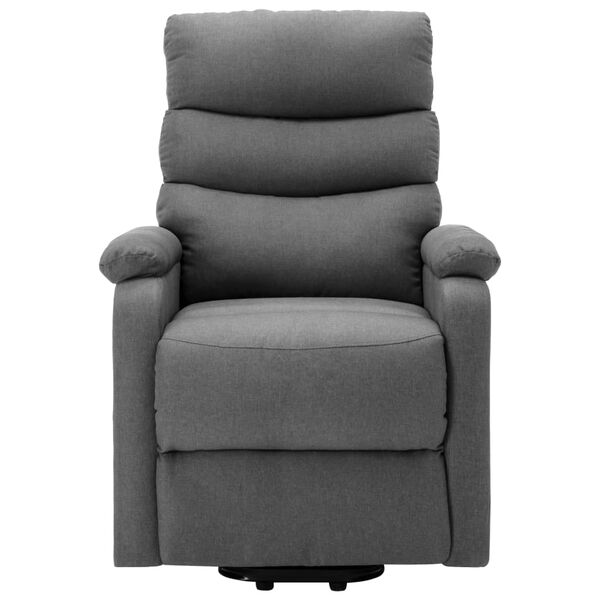 vidaXL Fauteuil Gris clair Tissu
