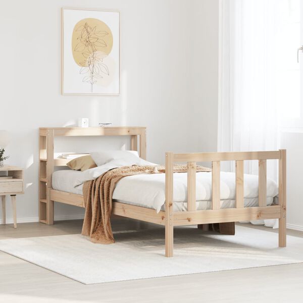 vidaXL Cadre de lit sans matelas 75x190 cm bois de pin massif