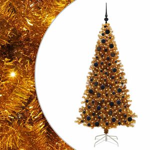vidaXL Sapin de No&euml;l Dor&eacute; 180 cm PET