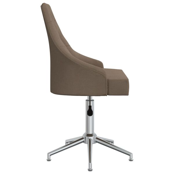 vidaXL Chaise pivotante de bureau Taupe Tissu