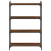 vidaXL Biblioth&egrave;que 4 niveaux ch&ecirc;ne marron 80x30x120cm bois ing&eacute;nierie