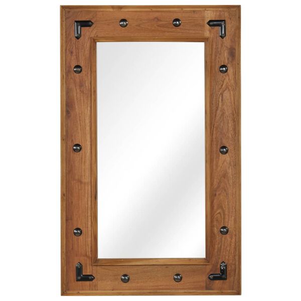 vidaXL Miroir Bois d'acacia massif 50 x 80 cm