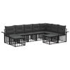 vidaXL Ensemble de canap&eacute;s d'ext&eacute;rieur 9 pc Noir et Gris fonc&eacute;
