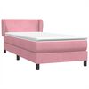vidaXL Sommier &agrave; lattes de lit avec matelas rose 80x220 cm velours