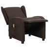vidaXL Fauteuil de massage Marron fonc&eacute; Tissu