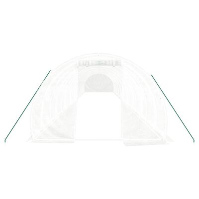 vidaXL Serre avec cadre en acier blanc 54 m² 18x3x2 m