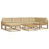 vidaXL Ensemble de canap&eacute;s d'ext&eacute;rieur 7 pcs Blanc et Beige