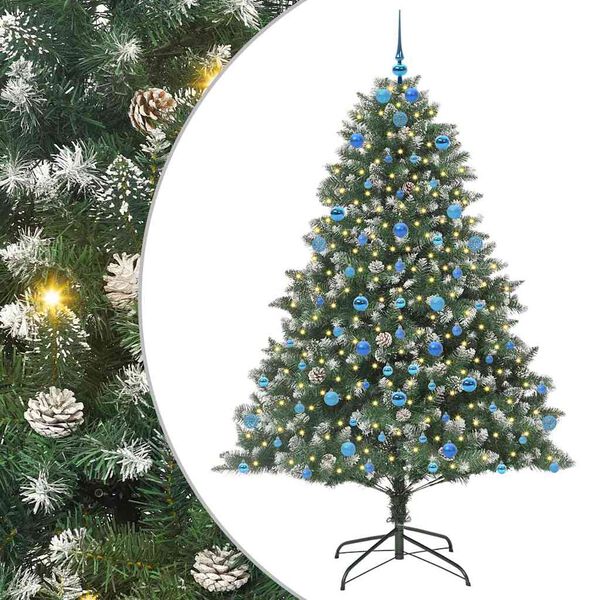 vidaXL Sapin de No&euml;l artificiel Vert 210 cm PVC, plastique et acier