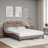 vidaXL Lit Viana avec matelas cappuccino 120x200 cm similicuir