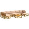 vidaXL Ensemble de Canap&eacute;s 8 pc Naturel Bois d'Acacia Massif