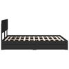 vidaXL Lit de Rangement Noir 150 x 200 cm Bois d'ing&eacute;nierie