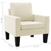 vidaXL Fauteuil Cr&egrave;me Similicuir